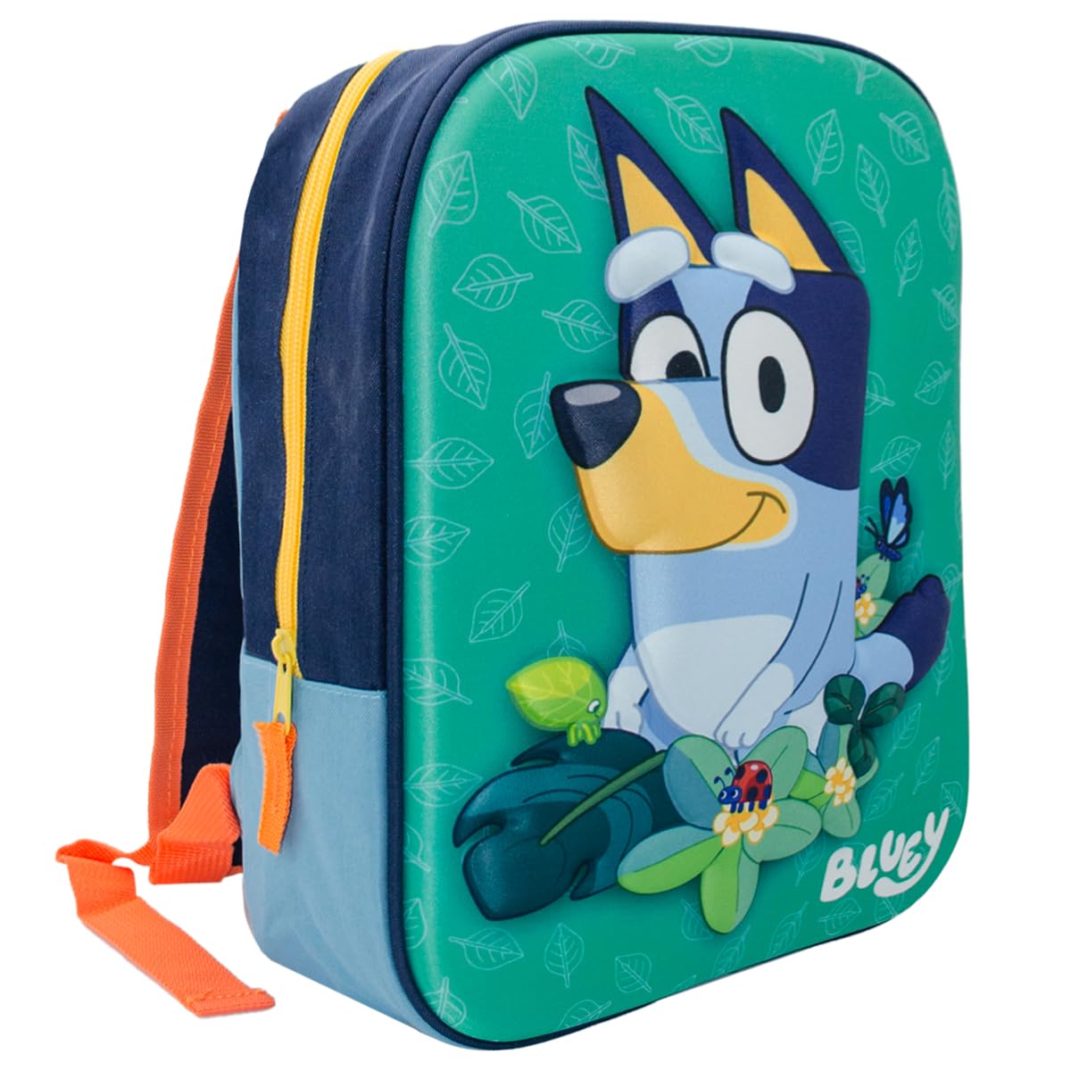 ms móvil shop Backpack Bluey 3D Relief measures 33x26cm Back to School School Supplies Unisex Children | Official Product Ludo Studio, green, M