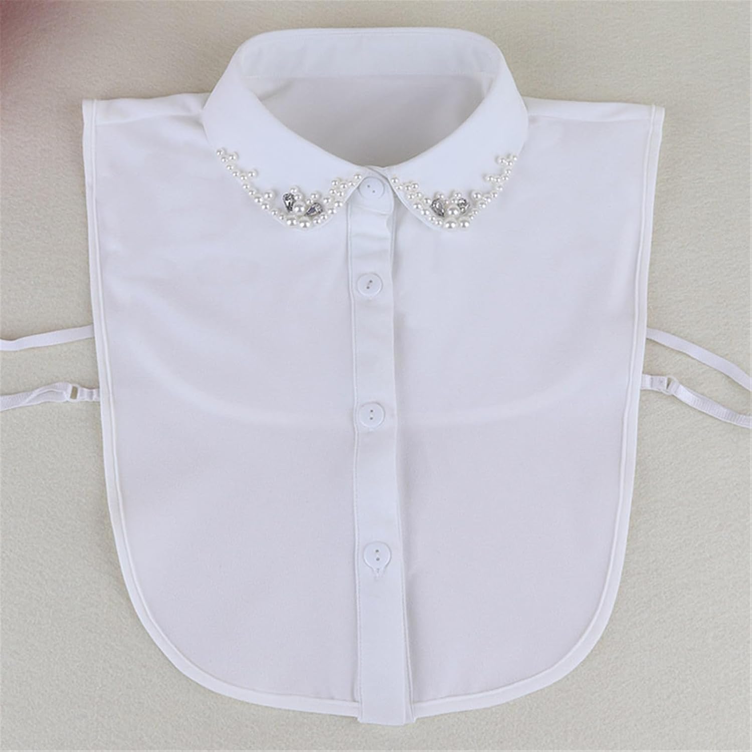 レディース偽襟 秋と冬の付け襟シャツジャンパー装飾襟多用途ビーズシャツ付け襟