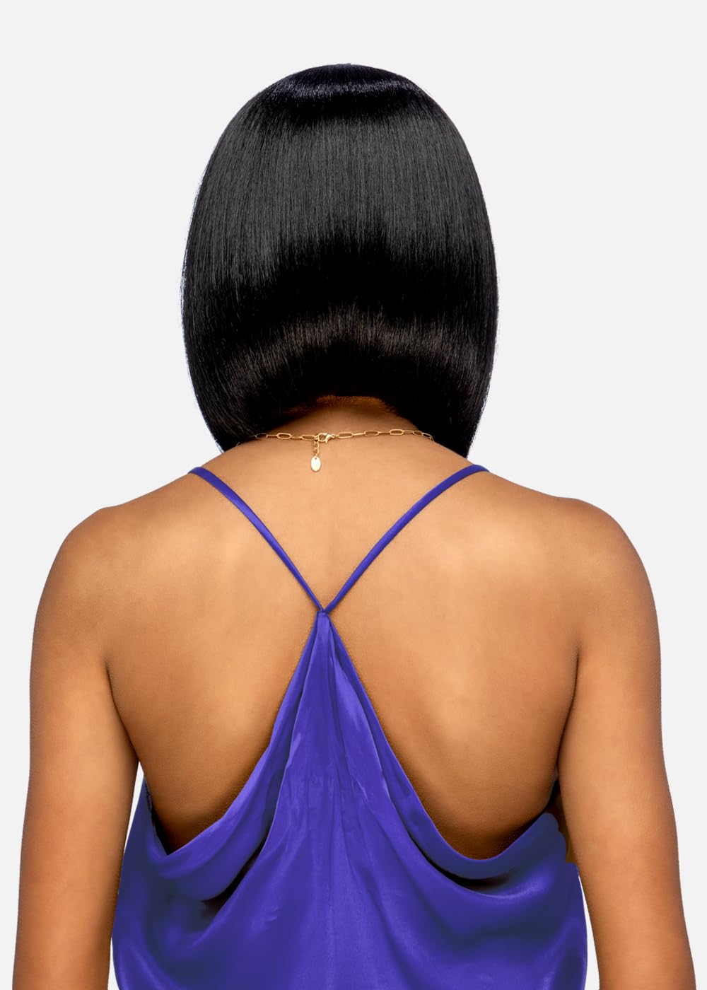 Vivica A. Fox ELVIN, SYNTHETIC HAIR, Natural Baby Lace Wig, Color TTB613/1B, Two Tone Bottom Color. Platinum Blonde(#613) Top and Off Black(#1B) Bottom