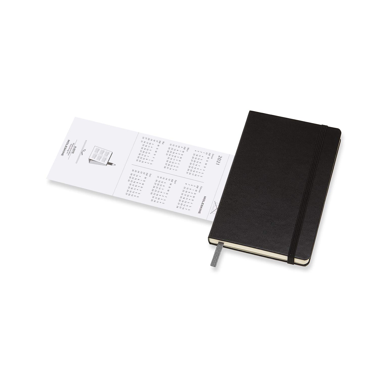 Moleskine Agenda Quotidien 12 Mois 2024, Agenda 2024, Format Pocket 9x14, Couverture Souple Et Fermeture Elastique