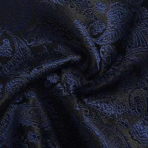 Image of Paisley Floral Mens Tie Formal Necktie Pocket Squares Ties Clips Cufflinks Classic for Men Set