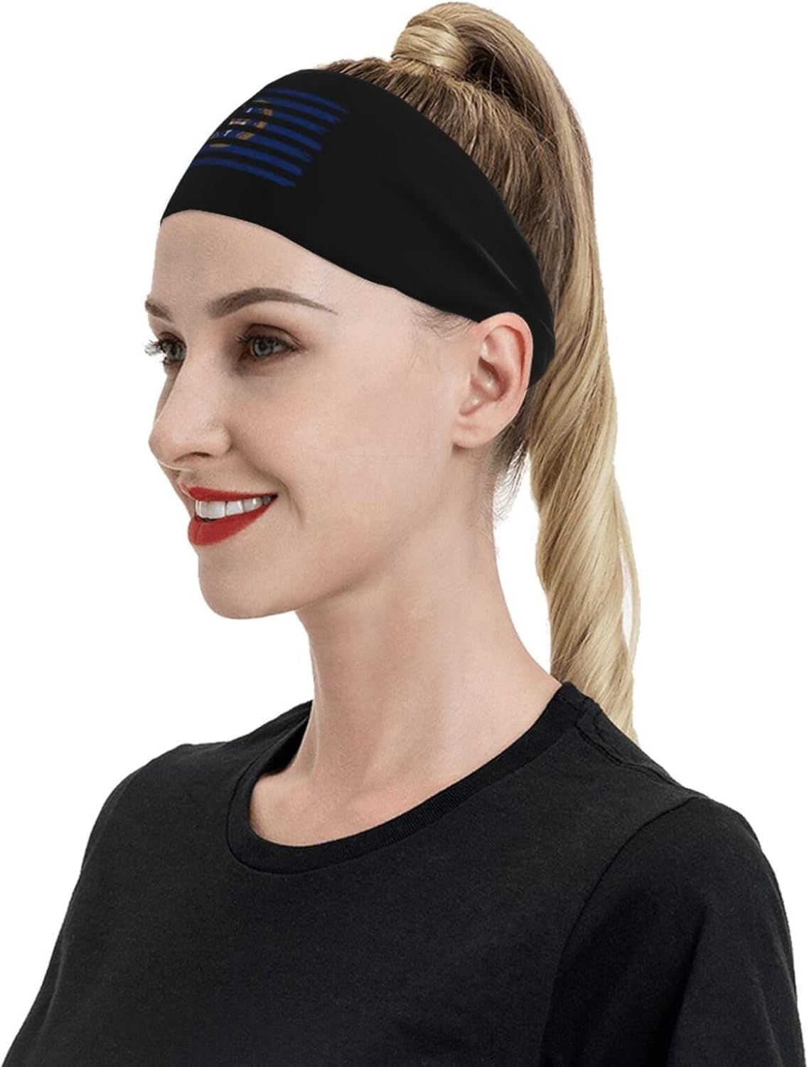US and Flag of The United States Marshals Service Headband for Men Women Sports Sweatband for Fitness Exercise Moisture Wicking Running Yoga Hairbands image 6 of 8 B0F29NJ6MK