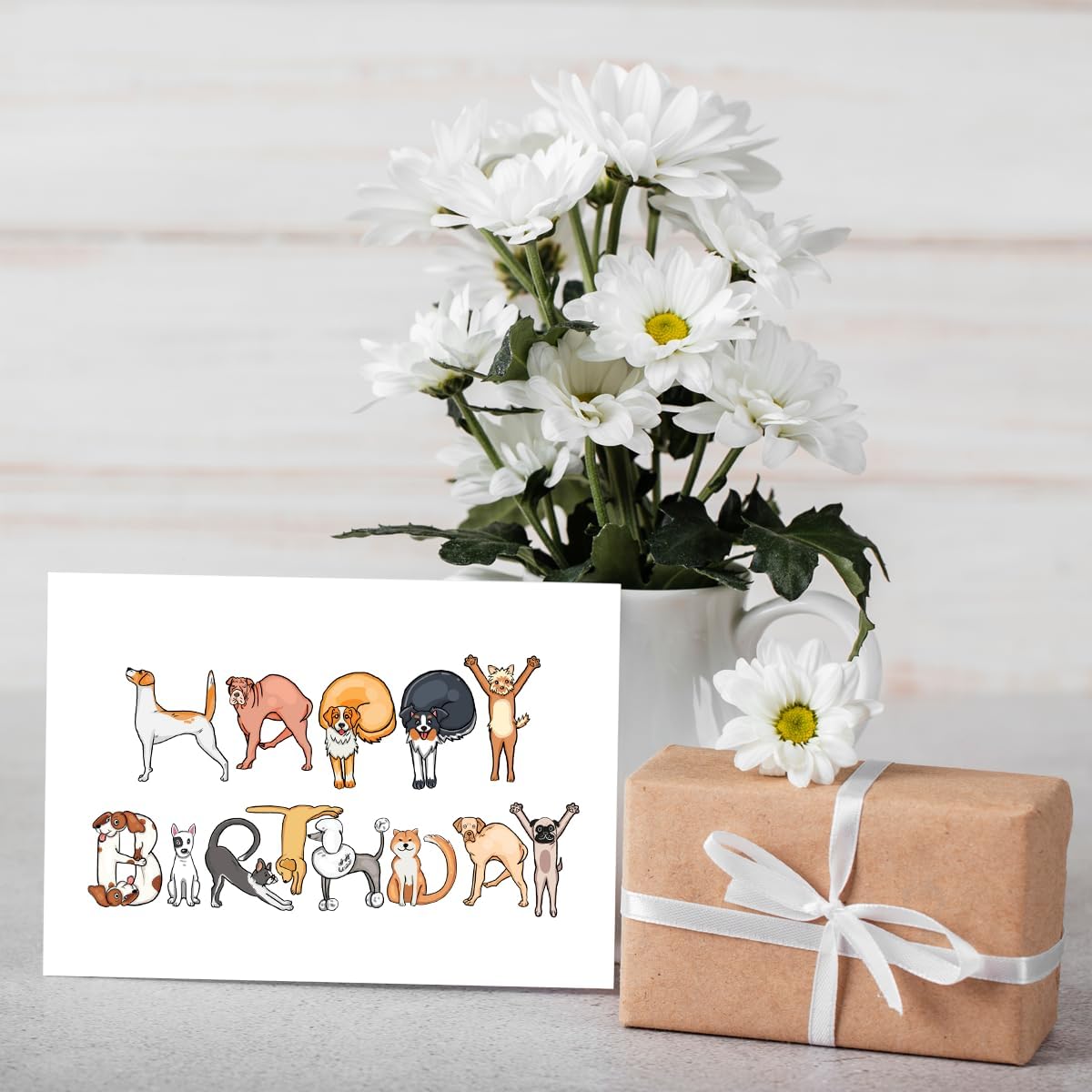 Lovely Happy Birthday Card Gift for Dog Lover, Cute Dogs Birthday Cards Gift for Dad Mom Brother Sister Men Women Dogs Owner - Image 4