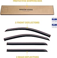 Vista 349 de Visera de ventana para Chevy Silverado 1500/GMC Sierra 1500/Avalanche/Suburban Crew Cab 2007-2013, protectores de lluvia, deflector de ventilación