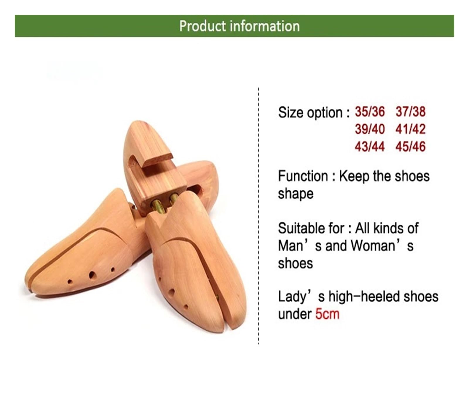Hormas Árbol De Zapatos Madera Ajustable Doble Tubo For Hombres Y Mujeres