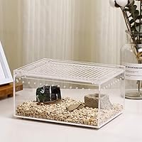 Vista 8 de NANEEZOO Estuche magnético acrílico para reptiles, 8 x 6 x 4 pulgadas, caja de cría de reptiles transparente, jaula de terrario, para tarántula