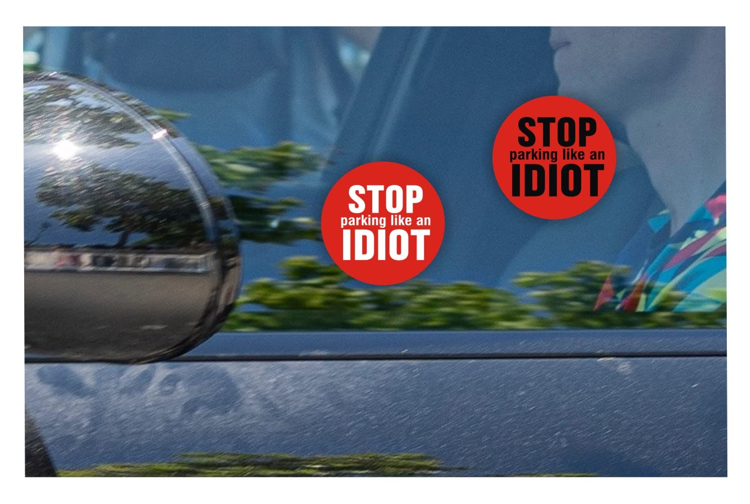 30x EppoBrand Stop Parking Like an Idiot Window 2" Sticker Bad Parking Note