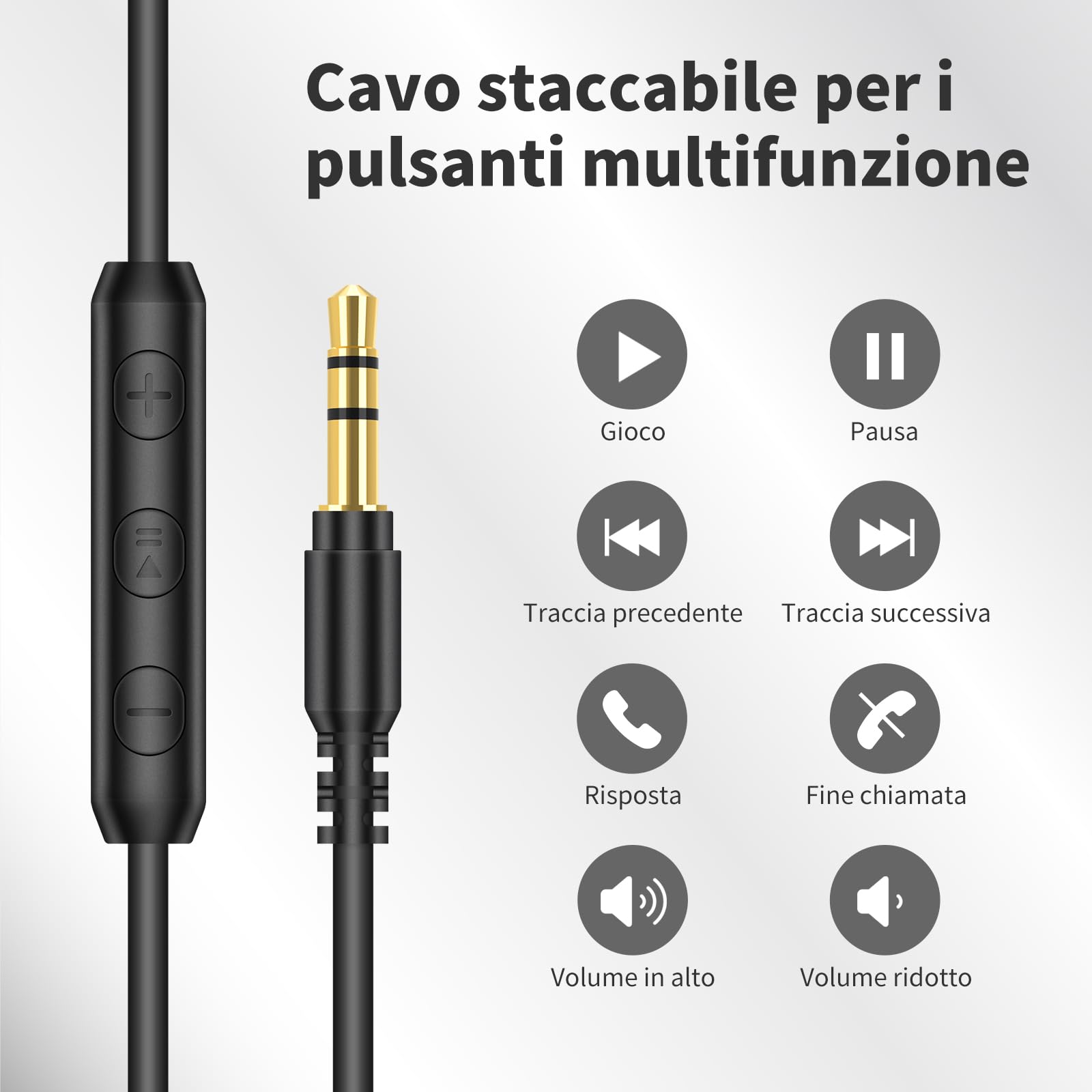Srhythm HD75 Cuffie DJ cablate sopra l'orecchio per studio/festa/chitarra