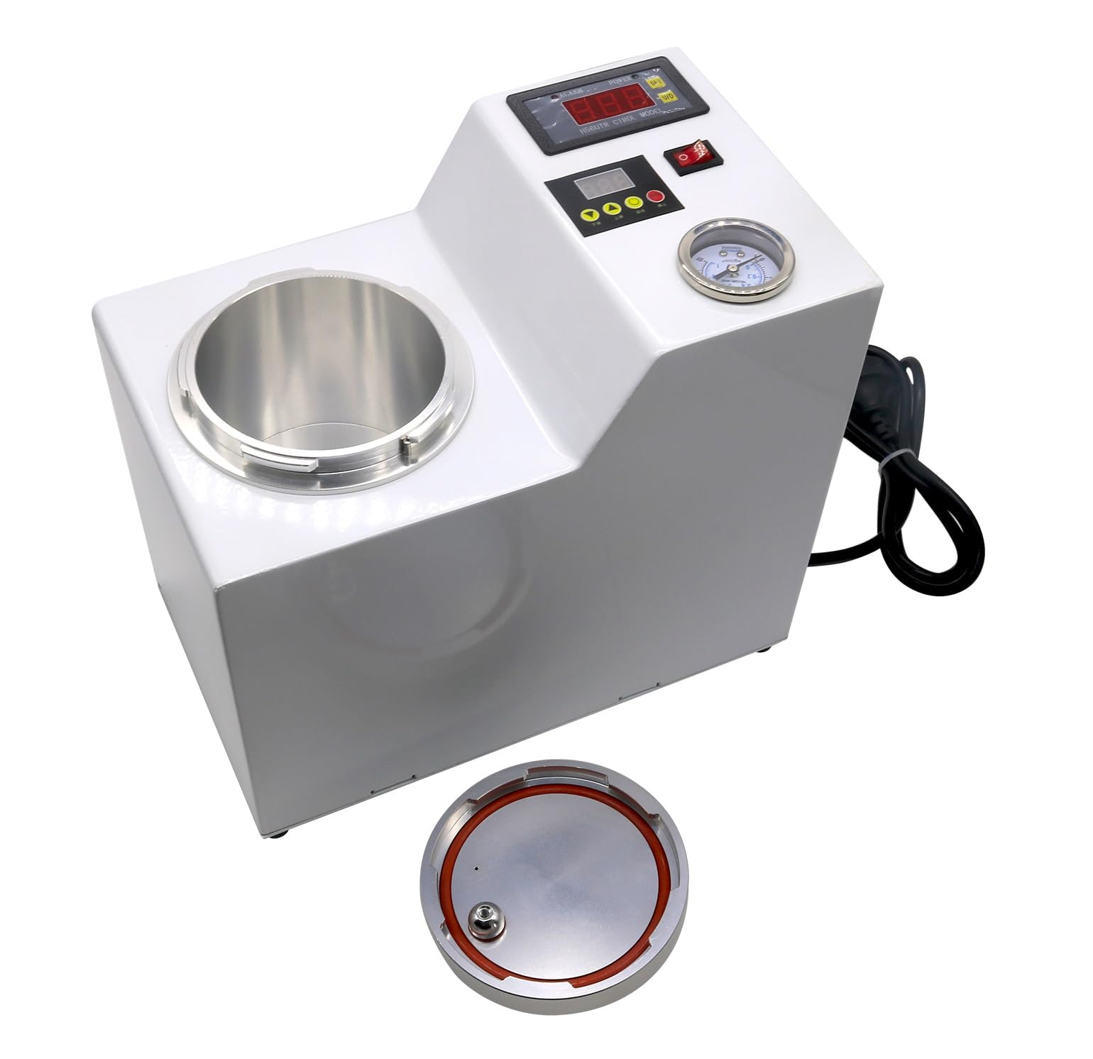4-In-1 Dental Digital Lab Automatic Polymerizer Portable Curing Pressure Pot Polymerizing Machine 170W JT-231 for Repair Denture Base, White