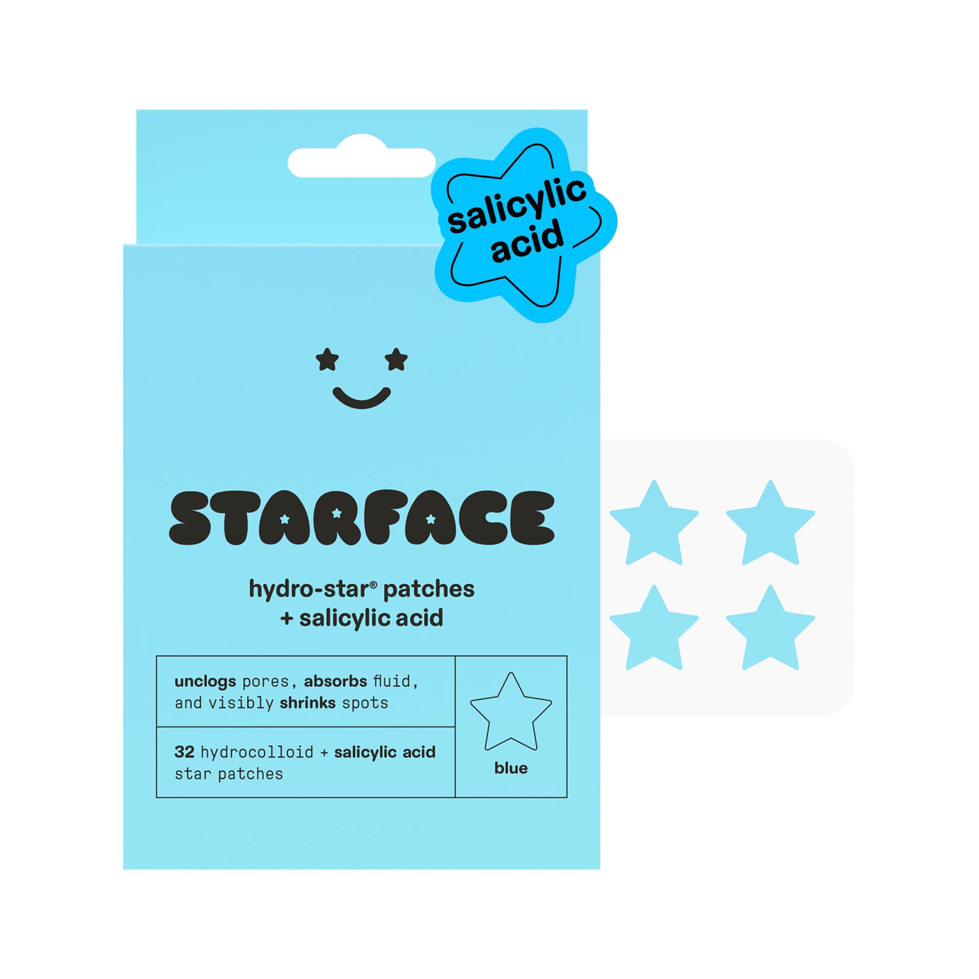 Starface Hydro-Star Blue Hydrocolloid Star Patch