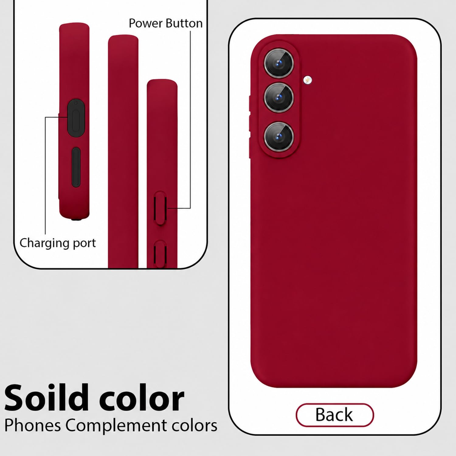 Samsung Galaxy A36/A56 Silicone Case - Shockproof & Soft Touch -6 Samsung Galaxy A36/A56 Silicone Case - Shockproof & Soft Touch -6