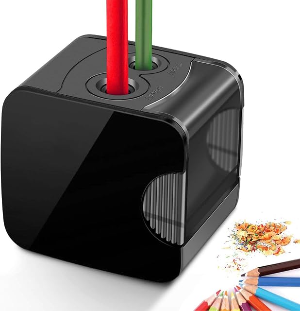 ARPDJK Electric Pencil Sharpener, Powered By USB or Battery Operated Heavy Duty Automatic Electronic Pencil Sharpener For No.2 And Colored Pencil