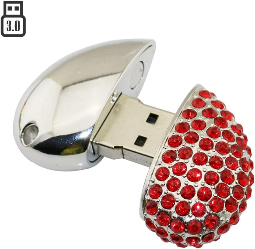 64GB Metal Heart Model 3.0 USB Flash Drive Pen Drive Data Storage Thumb Drive Memory Stick USB Drive USB Stick USB 3.0 Flash Drive PenDrive U Disk Flash Memory Flash Disk - Red