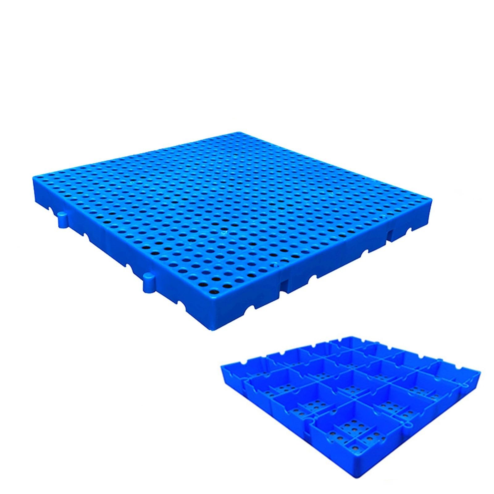 Xingyaoxs One Color Ventilated And Breathable Blue Plastic Pallet, Plastic Pallets, Hdep Polyethylene Pallets, Moisture Resistant Nestable Floor Pallets, Can Be Used In Garages, Supermarkets, Basements(50X50cm(19.6X19.6i