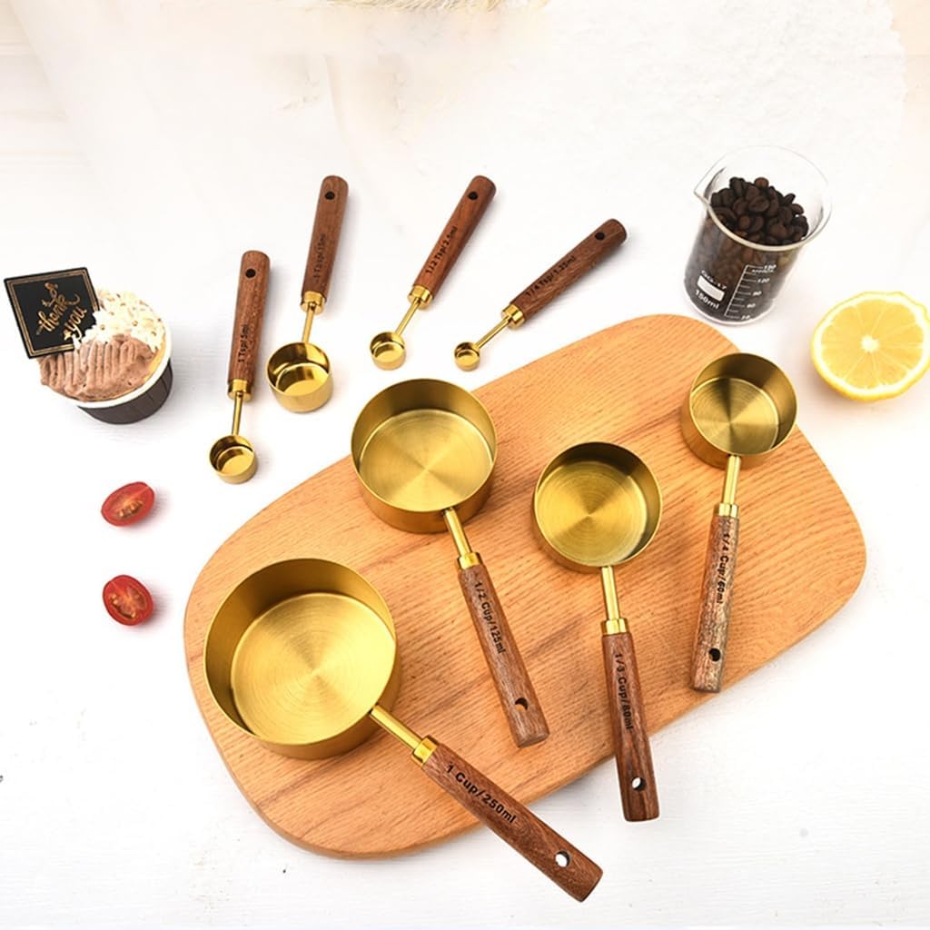 8Pcs Stainless Steels Measuring Coffee Scoops Small Cup Tablespoon Measuring Spoons Kitchen Tool Easy to