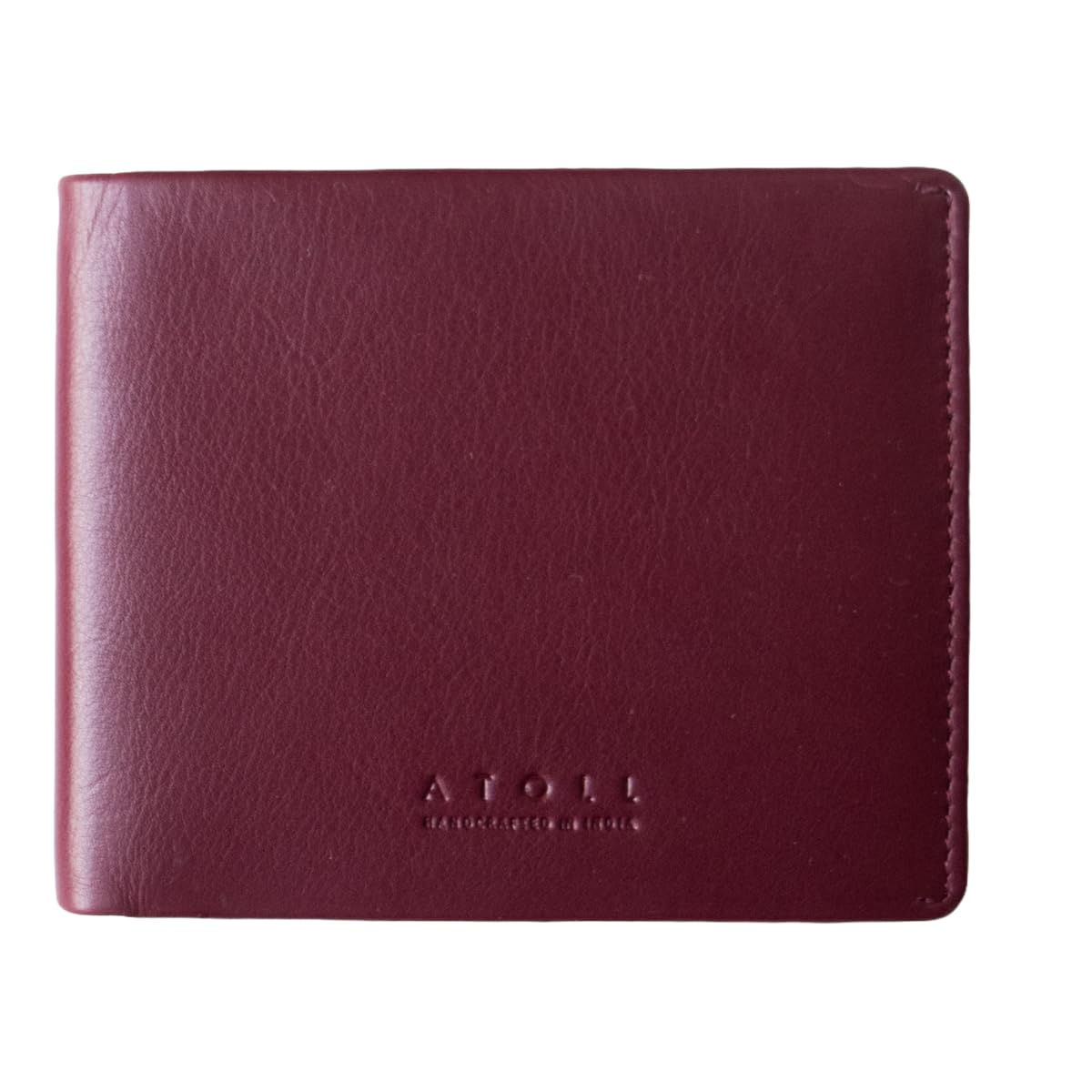 Atoll Bifold Leather Wallet for Men, Genuine Leather Wallets for Men with RFID Blocking | 14 Slots | RFID Protected Minimalist Slim Purse (Burgundy)