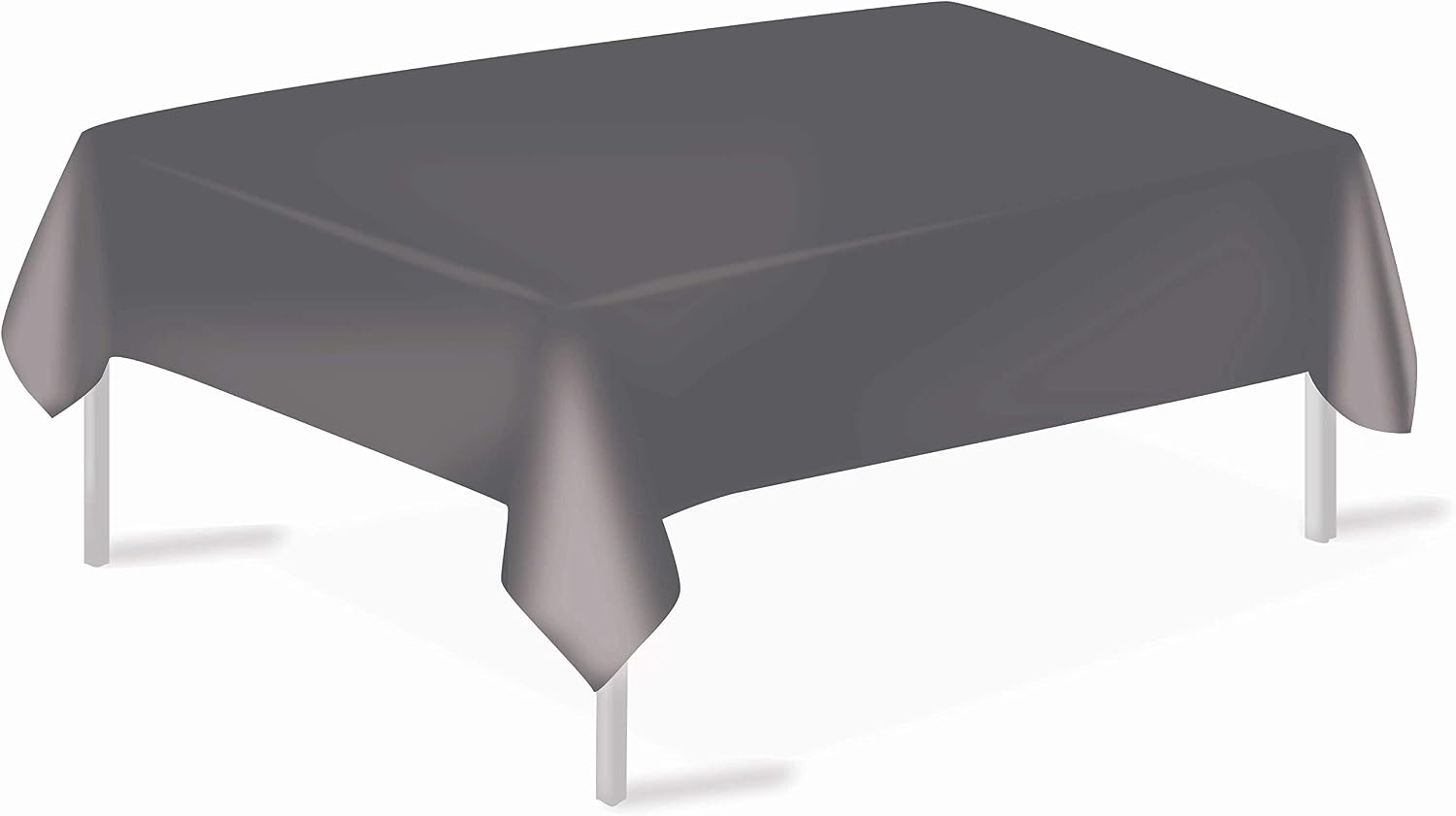 Silver Plastic Tablecloths 12 Pack Disposable Table Covers 54 x 108 Inches Shower Party Tablecovers PEVA Vinyl Table Cloths for Rectangle Tables up to 8 ft and Picnic BBQ Birthday Wedding Banquet