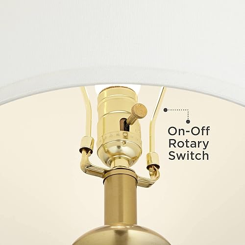 Miniatura 5 de Vienna Full Spectrum Lámpara de mesa moderna Lana de 38 12 pulgadas de alto de cristal transparente con columna hexagonal blanca para sala de estar,