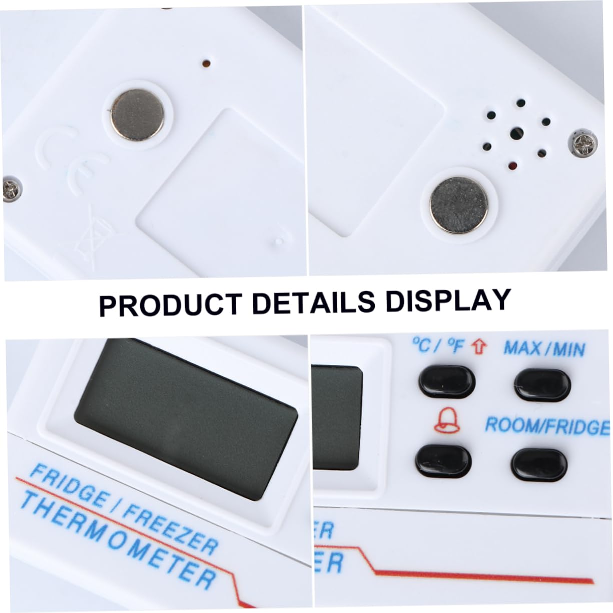 TEHAUX 3pezzi Termometro Digitale Per Interni Ed Esterni Con Allarme Per Congelatore e Frigorifero Precisione Elevata e Display Digitale Design Compatto e Basso Consumo Energetico