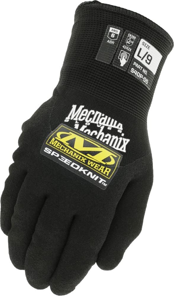 Mechanix Wear SpeedKnit™ Thermal S4DP05 Gloves (Small/Medium, Black)