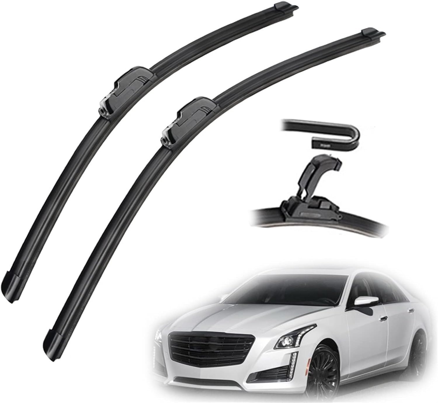 ZhangXD Front Windscreen Wipers For Cadillac Escalade 2009 2010 2011 2012 2013 2014, Windshield Window Brush Front Wiper Blades All-Weather Replacement Set Easy Installation