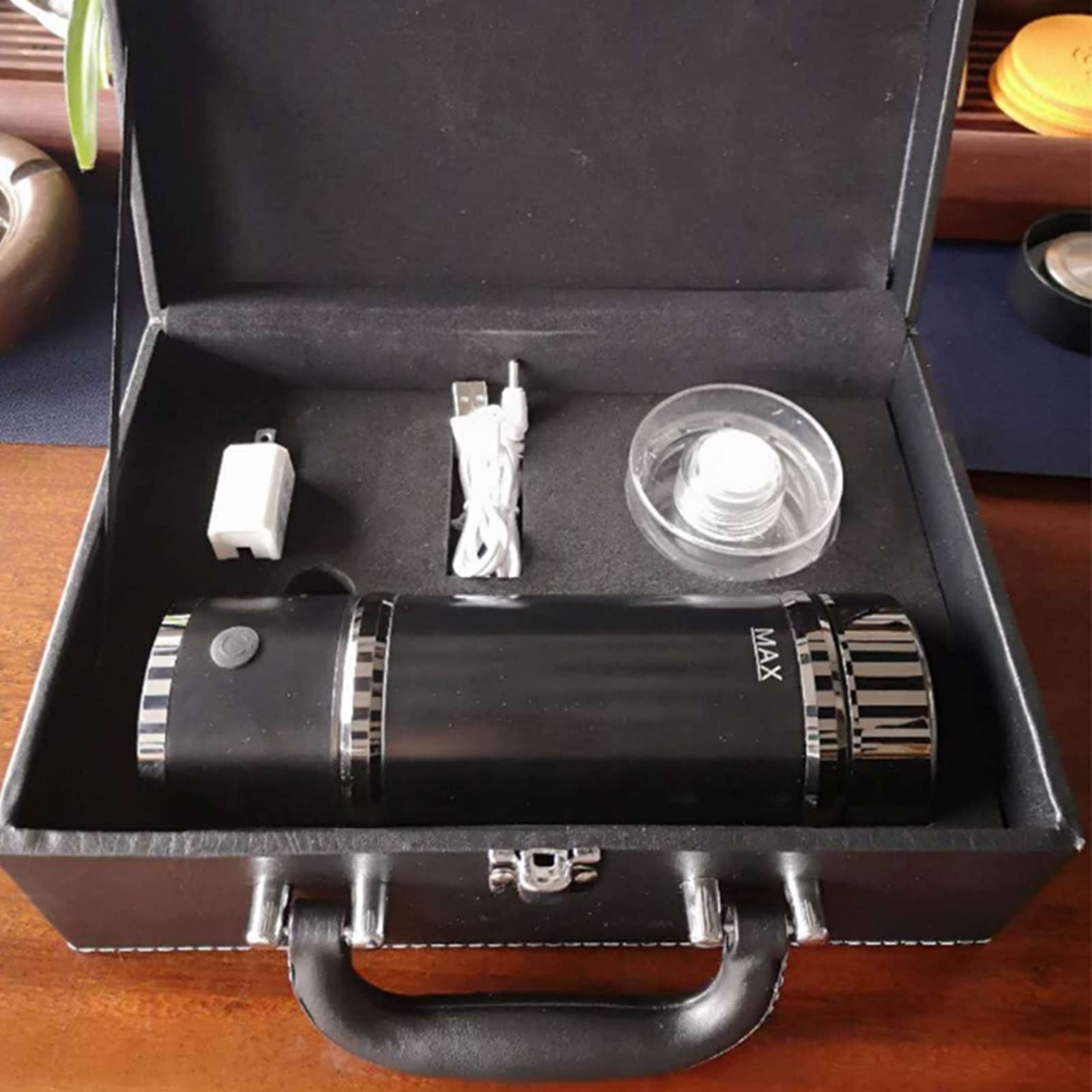 PAHION Przenośna butelka na wodę 3 w -1, bogaty w wodór jonizator wody, 3 min dla 1400 PPB+, z adapterem do inhalatora, pudełko prezentowe, 360 ml do codziennego użytku i podróży