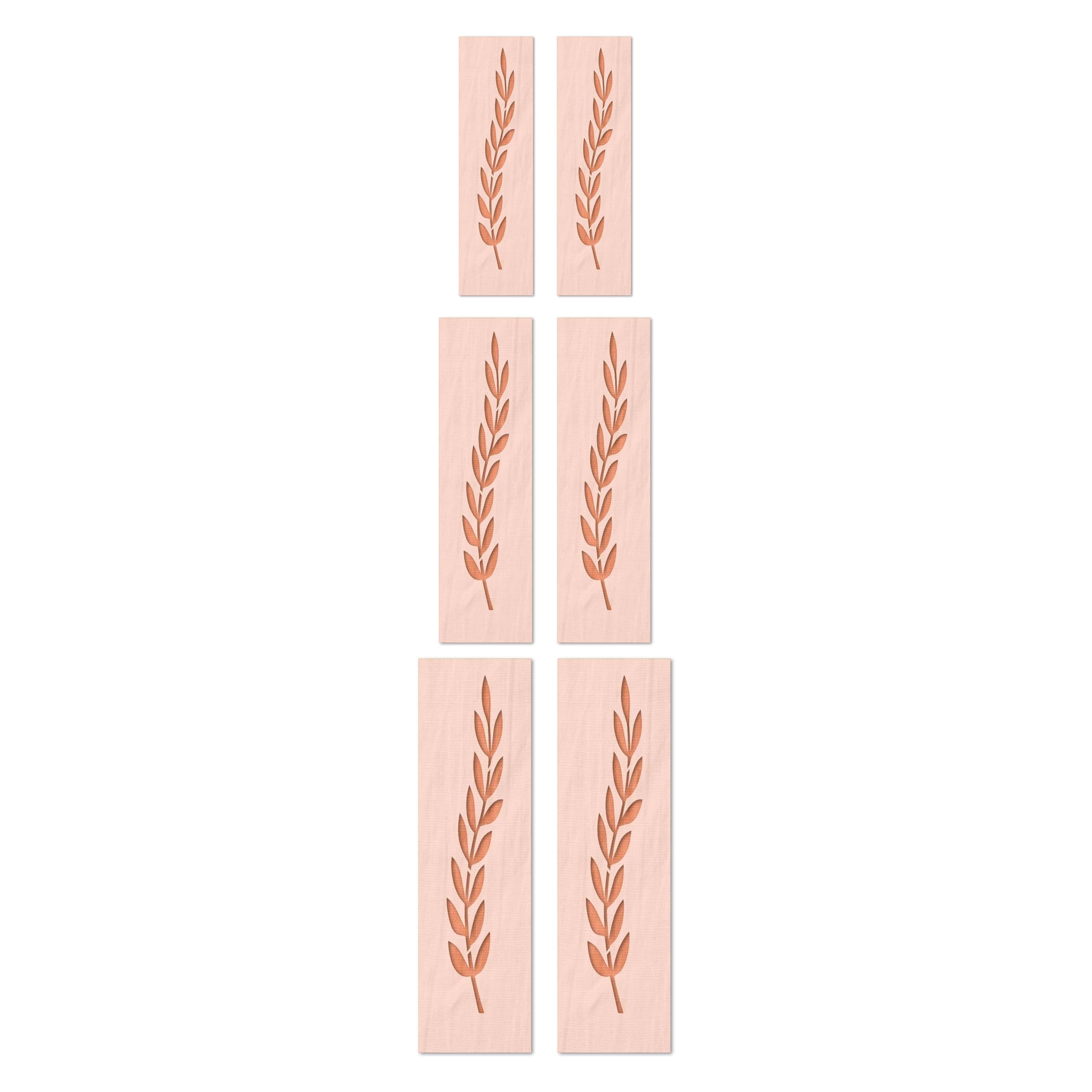 Szablon do wycinania łodyg pszenicy - wielokrotnego użytku do projektów DIY, malowania, rysowania, majsterkowania - 14 milionów plastiku mylarowego (2", 3" i 4", 2 każdy)