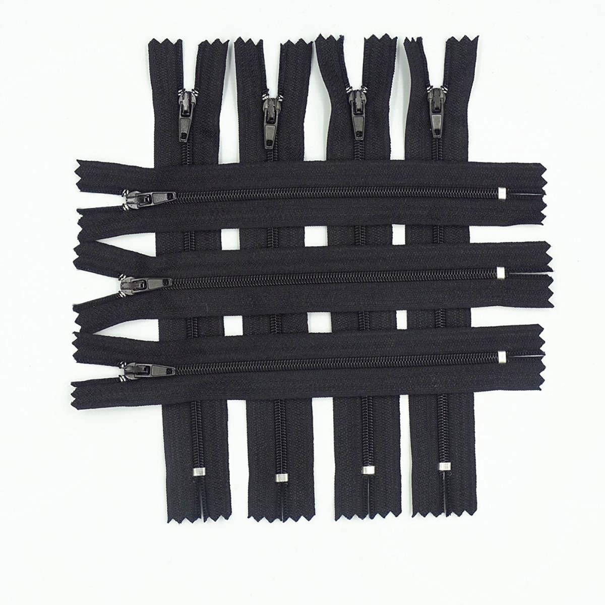 Estrattore Ziper, fissatore di cerniere, Sliders Zipper,Sewing Zips,Ended Zip Fasteners,20Pcs White 3# Closed Nylon Coil Zipper Suitable for Bags and Clothing