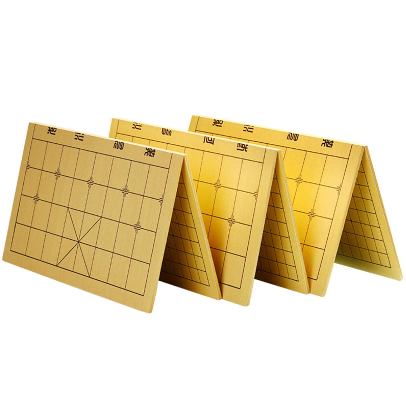 allforyou Bstfamly Go Chess 19 Scacchiera Stradale 47 cm * 44 cm * 0,5 cm Pieghevole Scacchiera in Legno Vecchio Gioco di Go Weiqi Board per 2,2 cm Pieces 45