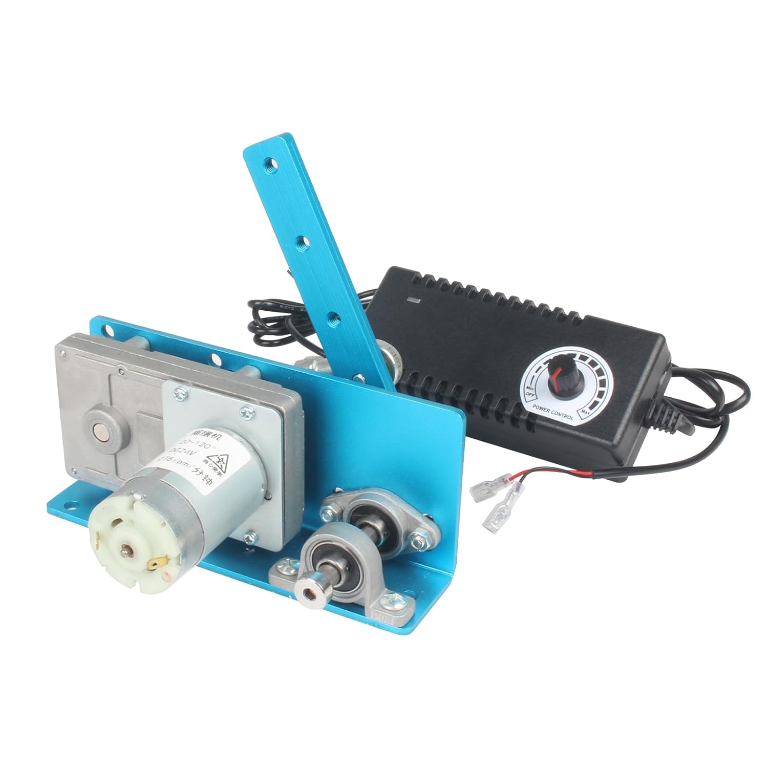 CNCTOPBAOS DC24V/12V Linear Actuator Reciprocating Motor 20-120 Degrees Adjustable,40 Times Per Minute 40RPM Speed Regulator, DIY Automatic Wobbler Machine Rocking Motor Swing Angle 20 to 120°