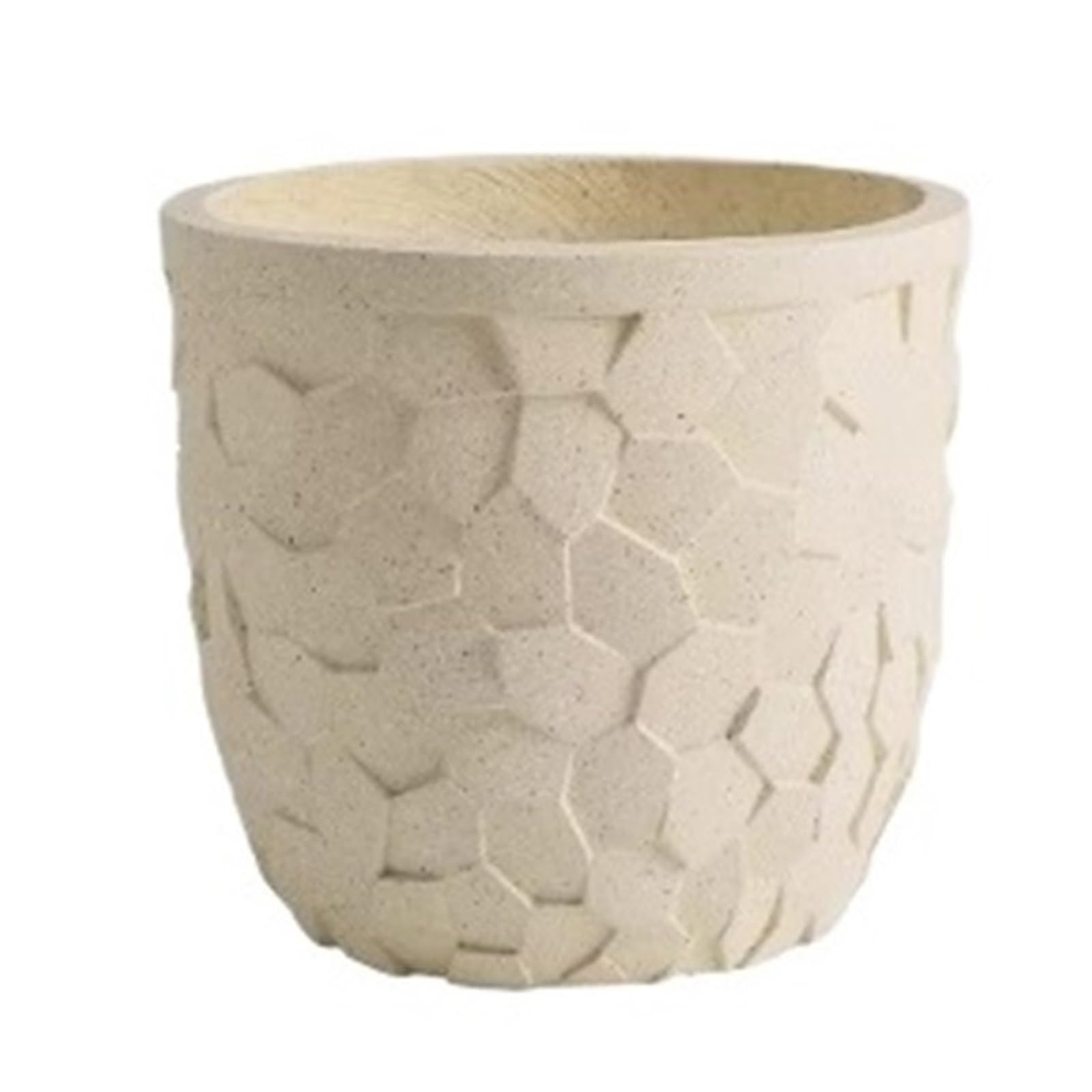 XUJUAN-0227 Flower Plant Pots Relief-Patterned Magnesium-Based Flower Pot: Ideal For Growing Money Trees And Bird-of-Paradise Plants(XL)