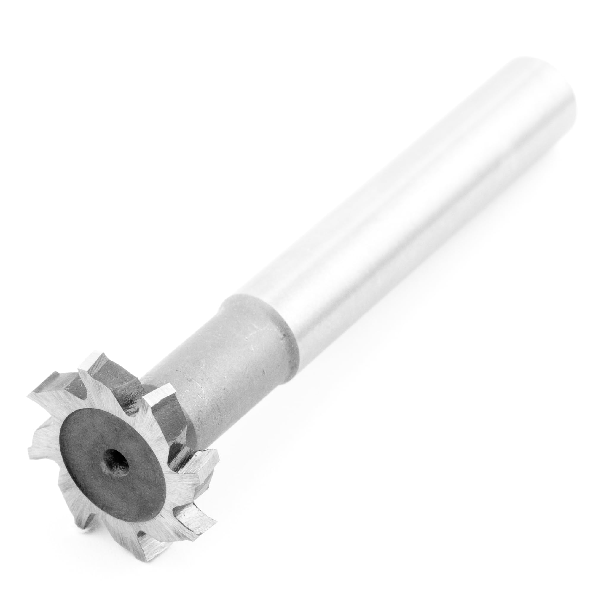 HALLMERS HSS T Slot Milling Cutter 4mm Blade Height 25mm Cutting Diameter 8 Flute Woodruff Tip Tipped Head 12mm Shank, for Moulding Steel Carbon Iron Alloy, End Mill Router Drill Bit Metalwork Tool