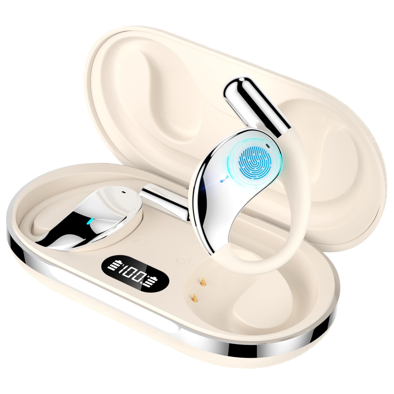 Amazon.co.jp: イヤホン型 AI翻訳機 ワイヤレスイヤホン 耳掛け式 115