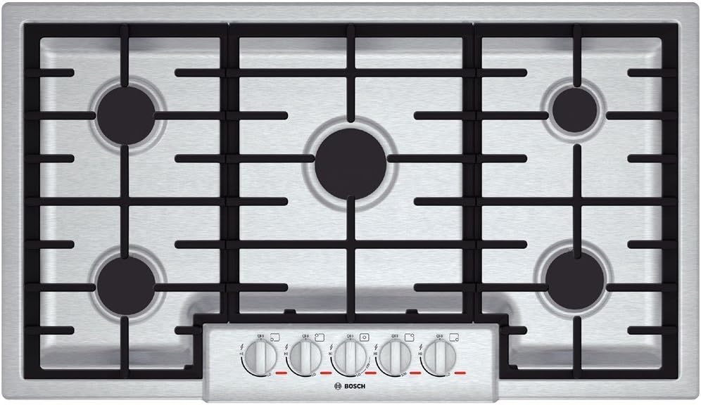 Bosch NGMP655UC Benchmark 36 Stainless Steel Gas Sealed Burner Cooktop