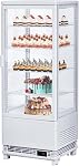 3.5 Cu.Ft Commercial Refrigerator, Countertop Display Refrigerator with Double-Layered Glass Door, LED Interior Lighting, Interior LED Lighting, Merchandiser Cooler for Cake, Pastry, Bakery