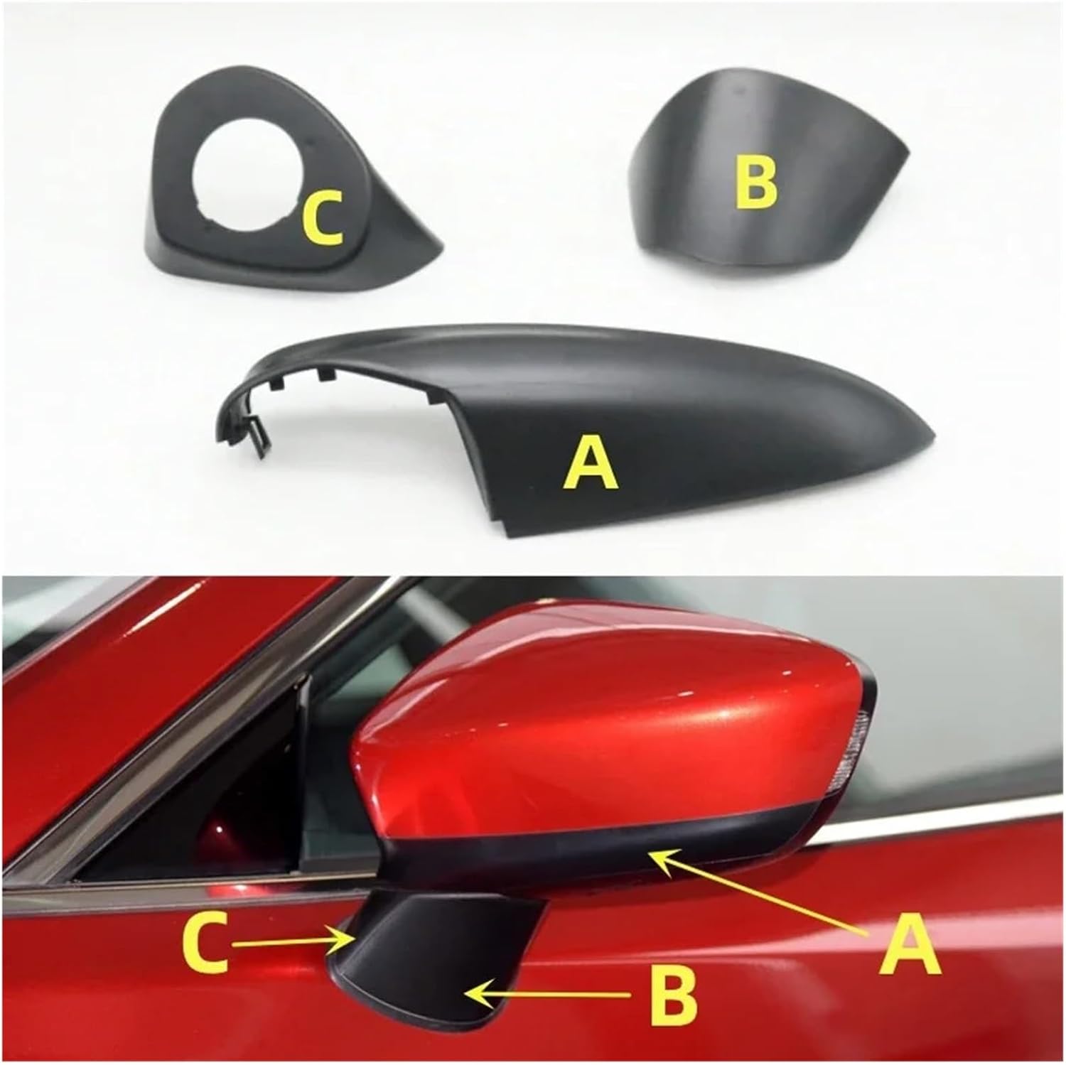 バックミラーカバー Car Side Door Rearview Mirror Lower Cover Wing Housing S Rear  View Mirror バックミラーカバー Car Side Door Rearview Mirror Lower Cover Wing Housing S