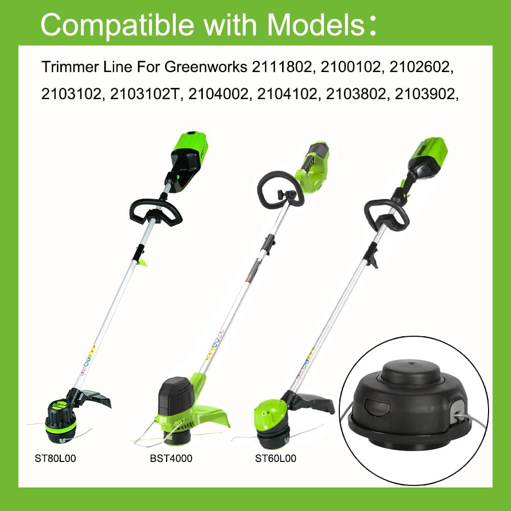 6PC Replacement Spool Spooled Trimmer Line