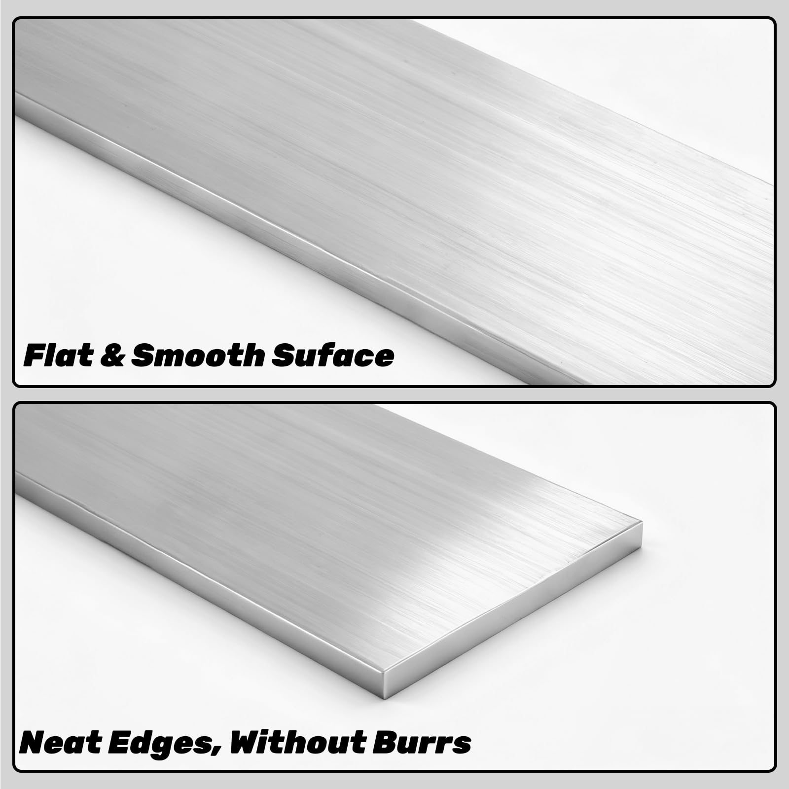 6061 Aluminum Flat Bars - 4 Pack -3