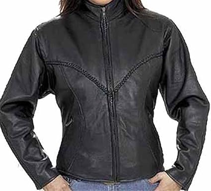 round neck biker jacket