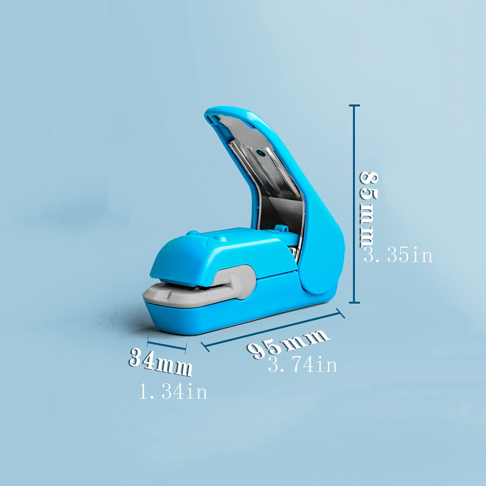 Liudan Cucitrice Plapler Senza ago, Le pinze per Desktop dell'ufficio Hanno 20 Fogli, Facili da caricare Le Cuciture ergonomiche per la scrivania Spillatrice