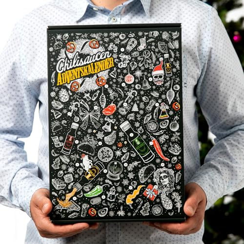 Mexican Tears - Scharfe Sauce Adventskalender mit 24 unterschiedlichen Chilisaucen in wiederverschließbaren Glasflaschen, limitierte Auflage [24x20ml Chili Sauce]