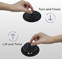 Vista 4 de Juego de embellecedores de drenaje y giro de bañera con dos agujeros, kit de conversión de placa frontal de desbordamiento de dos agujeros, kit