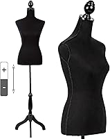 Vista 1 de HCY Maniquí de torso maniquí con soporte para maniquí forma 60-67 maniquíes de altura ajustable cuerpo femenino, muestra mujeres para coser base