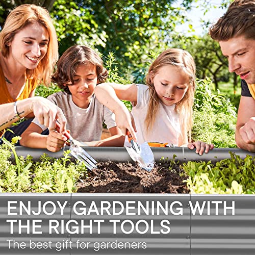 Crirax Raised Garden Beds Outdoor 8×4×1 Ft Diy Galvanized For Vegetables 12-In-1 Modular Metal Bed Kit Gardening Planters Silver #TOP5