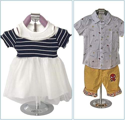 Miniatura 7 de Cabilock Soporte de exhibición de ropa de acero inoxidable para mujer, soporte de hombro flexible, soporte de ropa para niña, soporte de ropa de