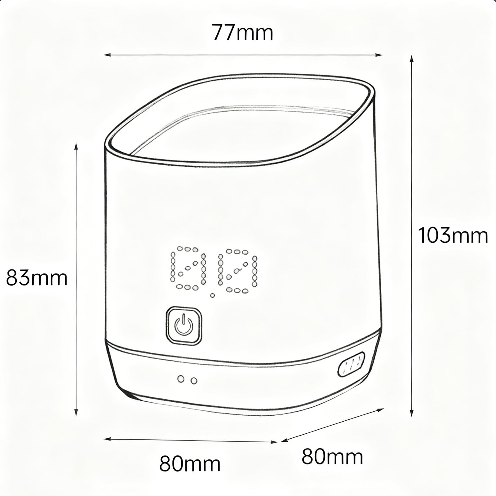 Bilancia digitale da caffè con display a LED, scala dosatrice digitale per caffè, ricaricabile USB-C, alta precisione 0,1 g, capacità 500 g, per caffè fatto a mano e uso in cucina