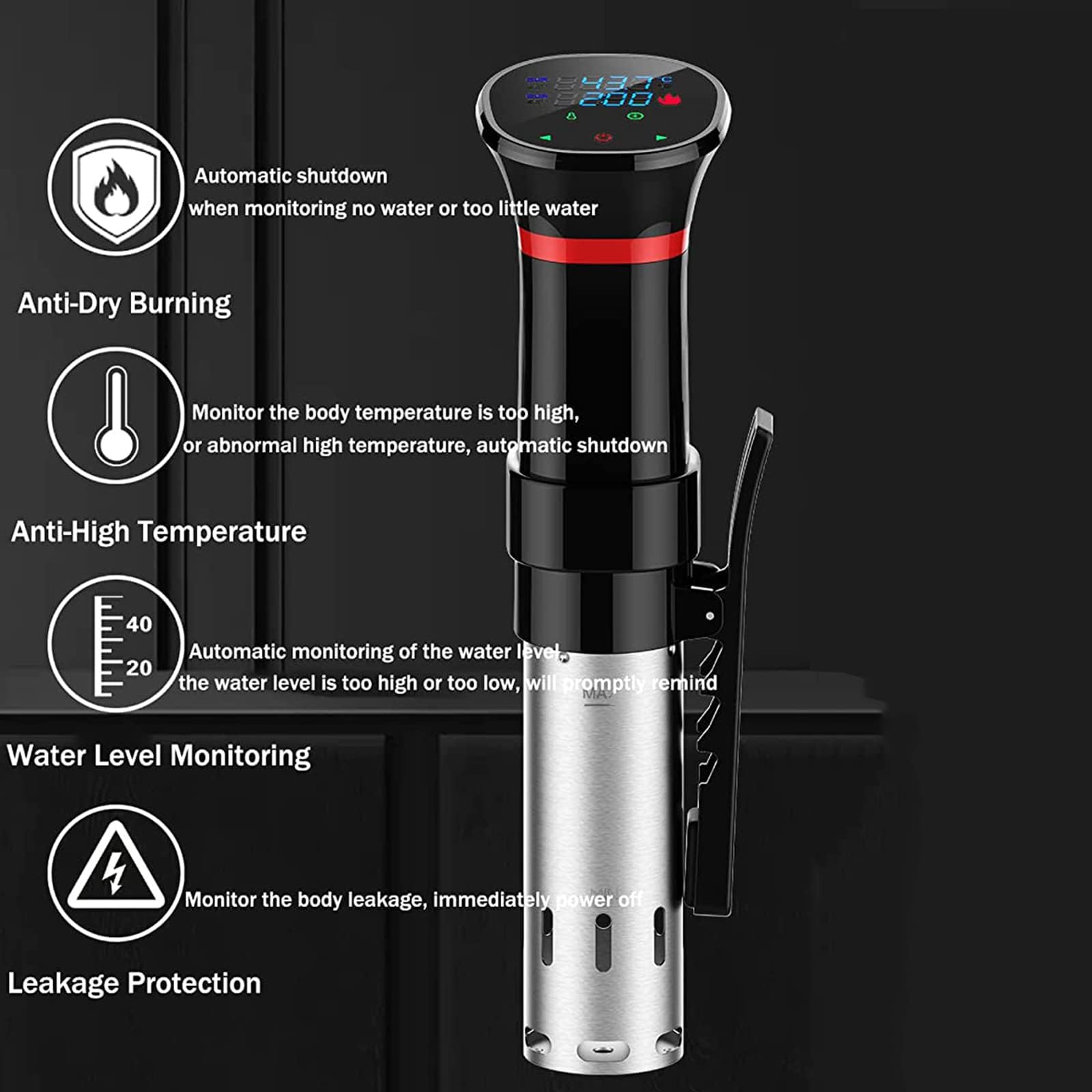 Cuiseur Sous Vide de Précision Circulateur à Immersion avec Minuterie