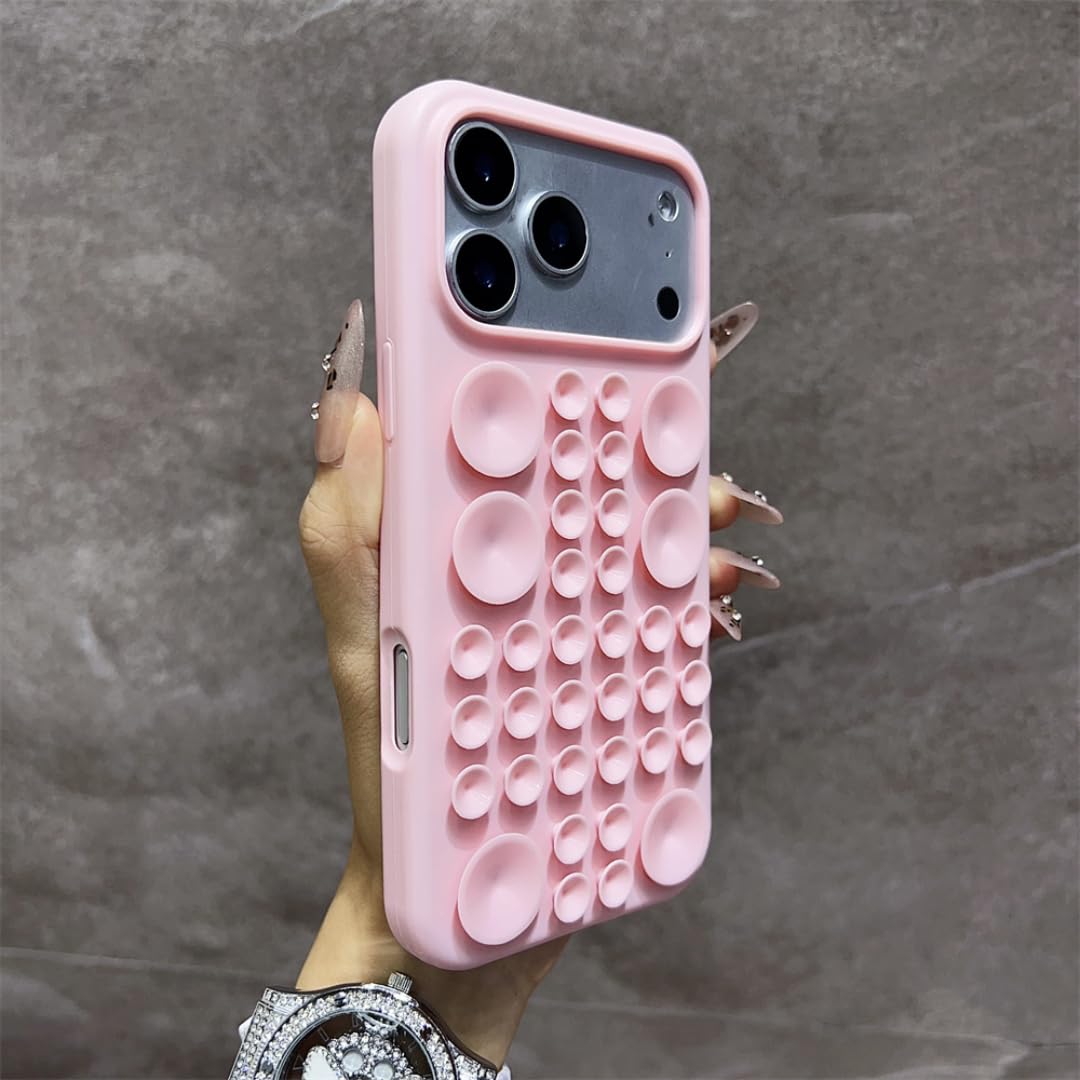 Coque silicone iPhone 17 rose pour selfies et miroirs - 7