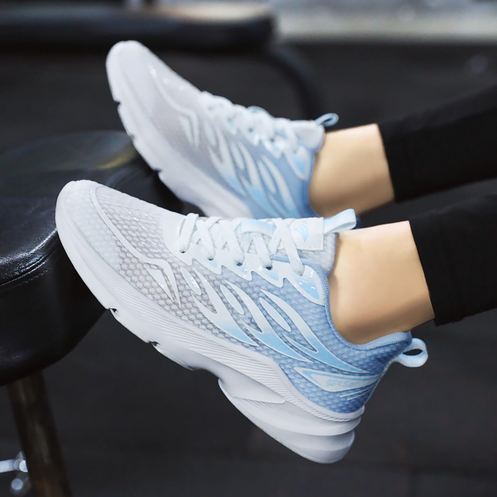 Turnschuhe Damen Luftige Sommer Sportschuhe Mesh Atmungsaktiv Laufschuhe | Leicht Sneaker Mit Schnürung Bequem Joggingschuhe, Outdoor Fitnessschuhe Gedämpft Walkingschuhe Für Running Alltag 1