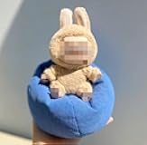 Handmade Bean Bag Chair for Doll Seat 15-17cm,Doll Sofa Table Dispaly Accessories,No Dolls Included (Blue)